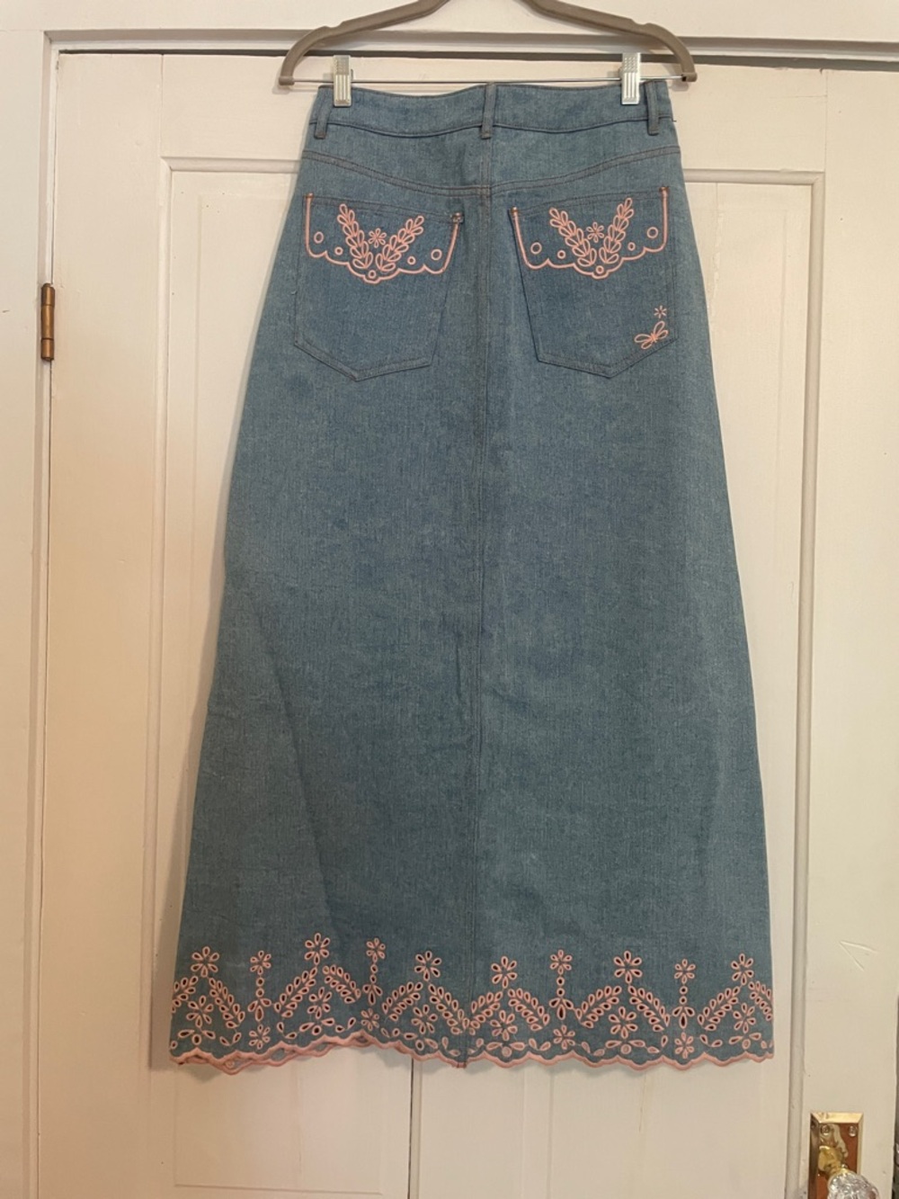 New Driftwood Serena Denim Skirt in Pink Promise size 27 - Picture 7 of 13